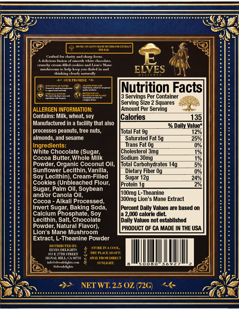 Focus Chocolate - White Chocolate with Cookies & Cream