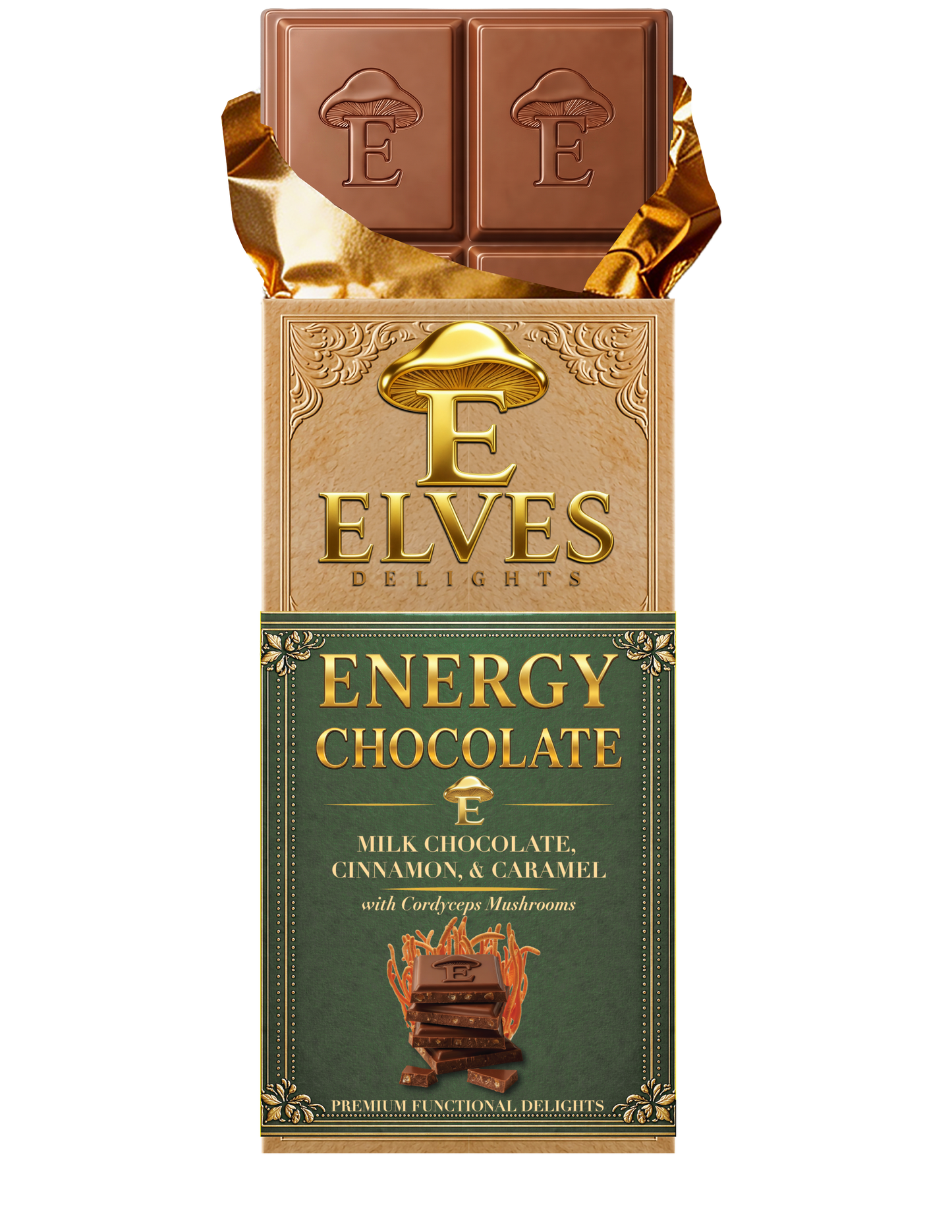 Energy Chocolate - Milk Chocolate, Cinnamon, & Caramel