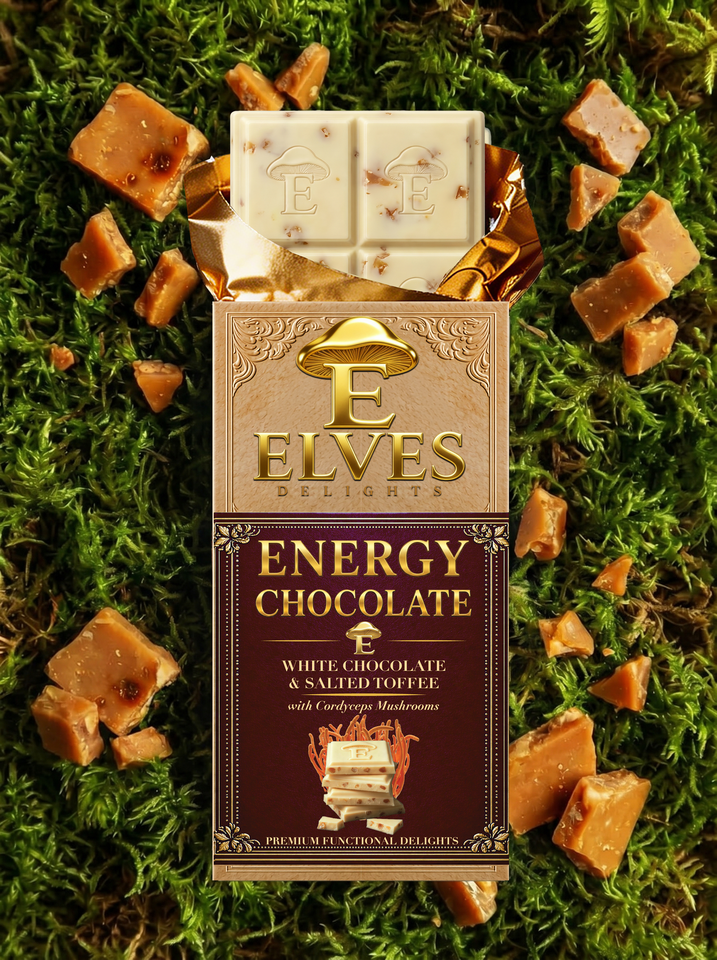 Energy Chocolate - White Chocolate & Salted Toffee