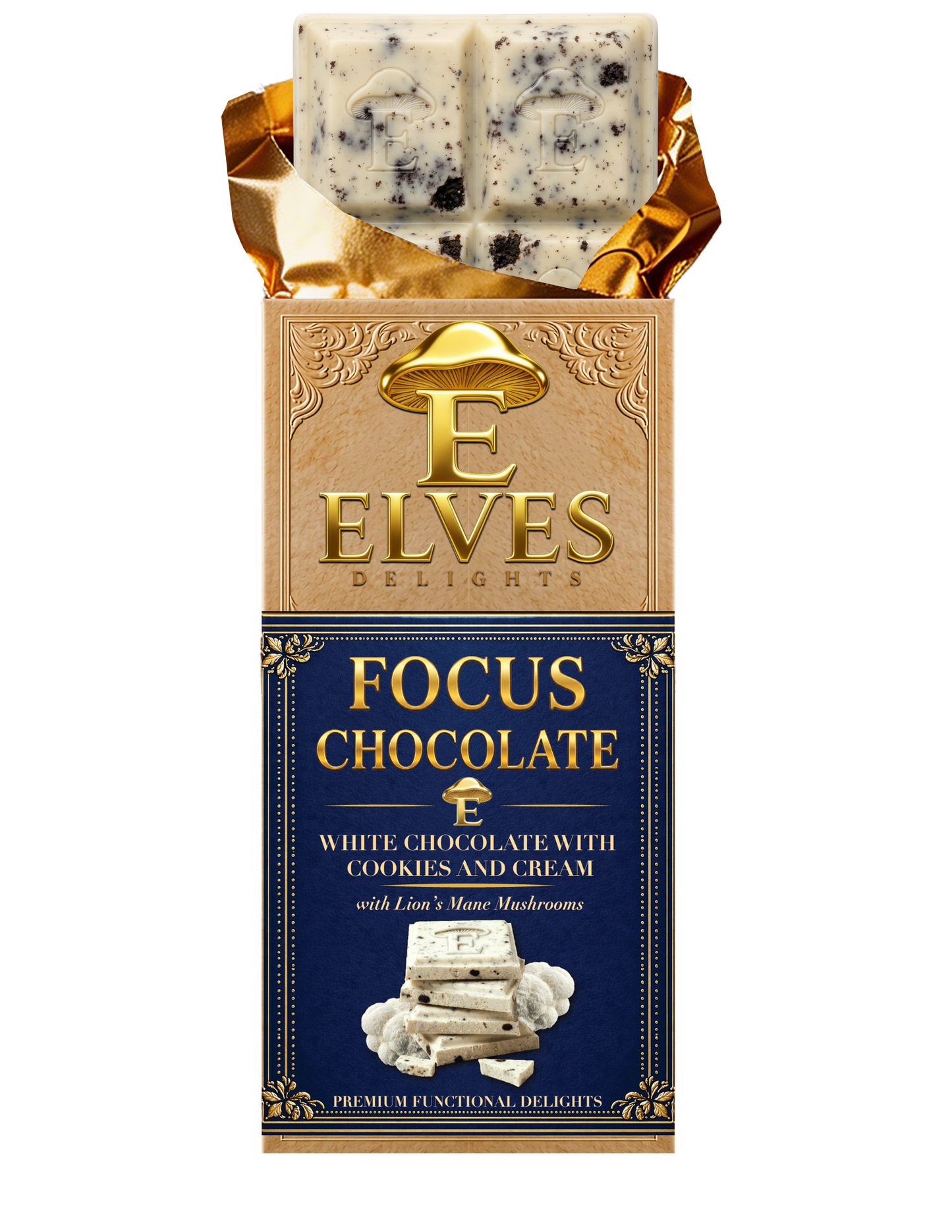 Focus Chocolate - White Chocolate with Cookies & Cream
