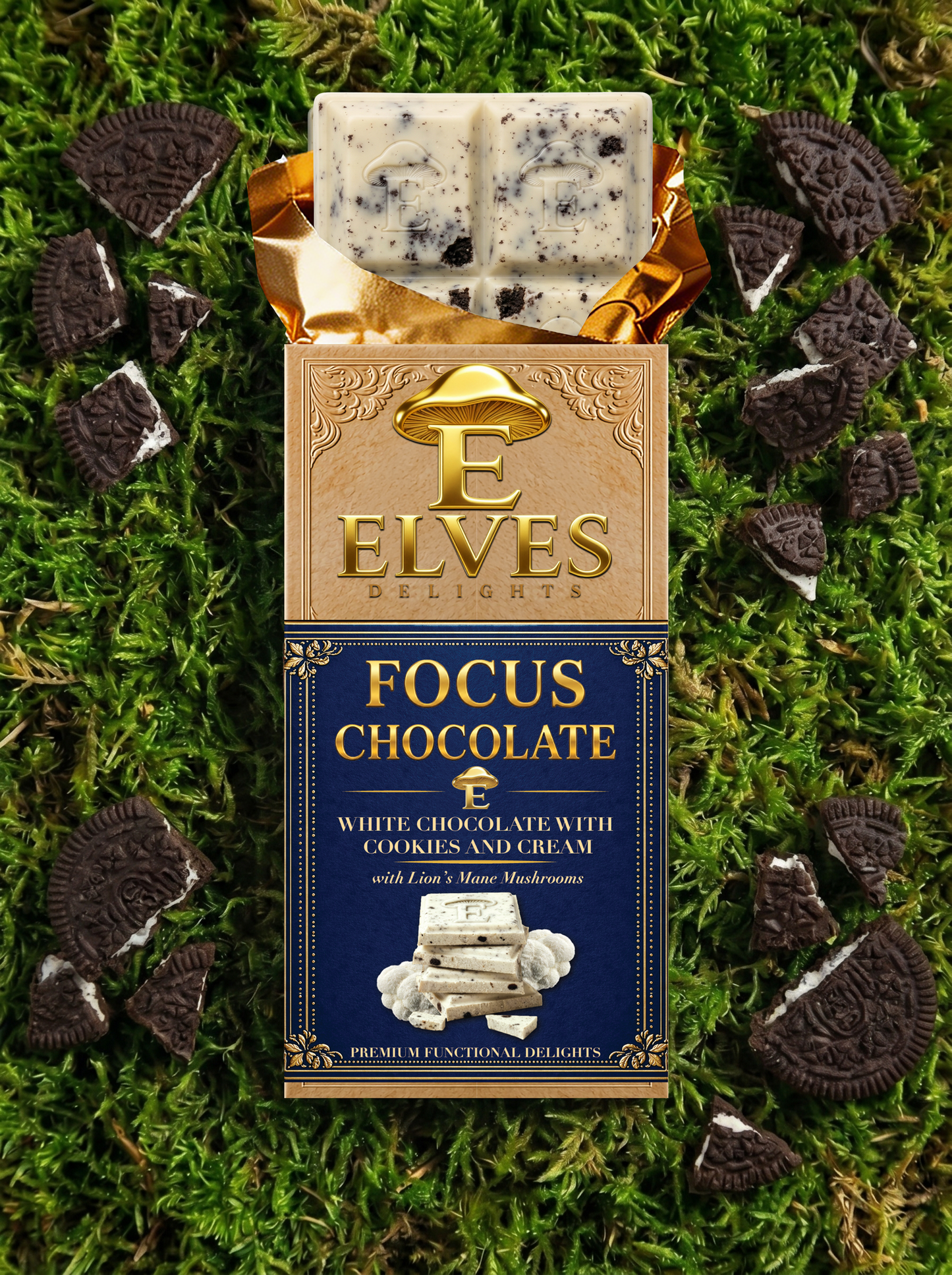 Focus Chocolate - White Chocolate with Cookies & Cream