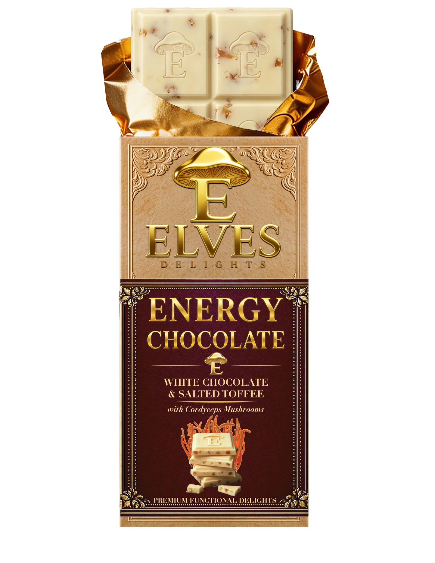 Energy Chocolate - White Chocolate & Salted Toffee